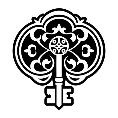 Süslemeli Kelt haçının vektör illüstrasyonu.