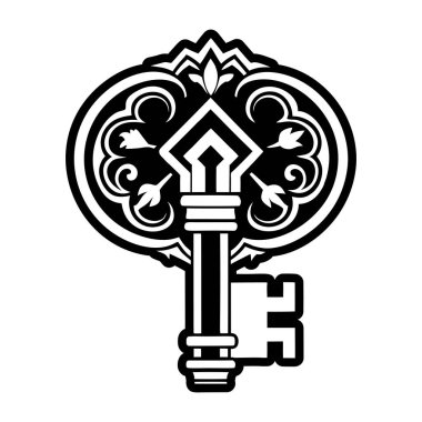 Anahtar simgesi vektör illüstrasyonu