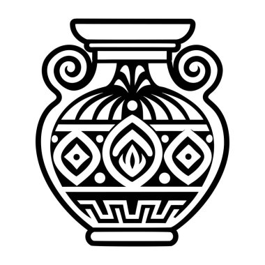 Yunan vazosu simgesi, siyah stil