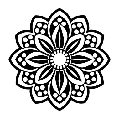 Taç yapraklı güzel çiçek ikon vektör illüstrasyon tasarımı