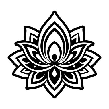 Vektör mandala siyah arka plan