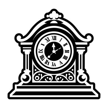 Saat simgesi, vektör illüstrasyonu