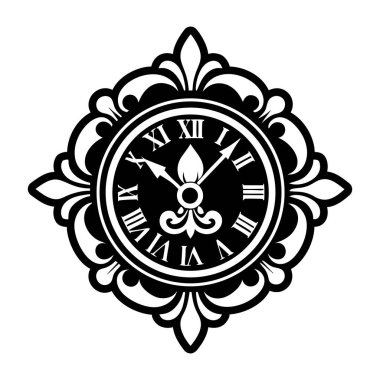 Bir saatin vektör illüstrasyonu