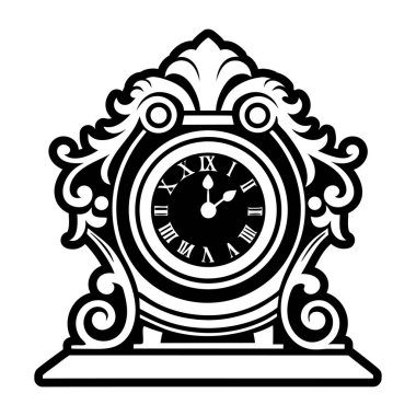 Saat simgesi, vektör illüstrasyonu