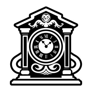 Saat okulu izole edilmiş ikon vektör çizimi tasarımı