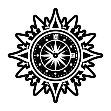 pusula simgesi, siyah biçim