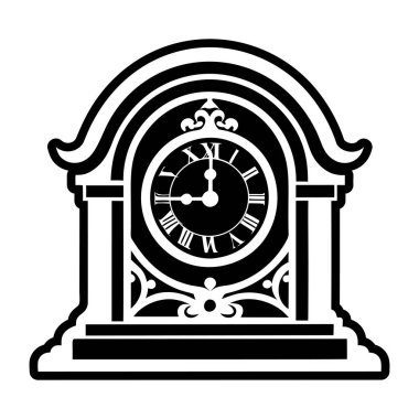 Saat simgesi. Web için saat vektör simgelerinin basit illüstrasyonu