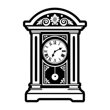 Saat simgesi, siyah biçim