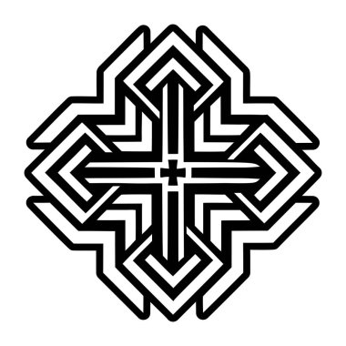 soyut geometrik siyah beyaz hipster moda baskısı