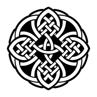 Kelt düğümü. Kelt süsü. vektör illüstrasyonu.