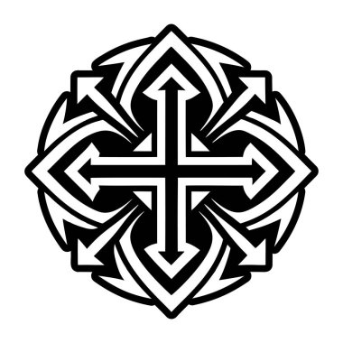 Siyah ve beyaz çapraz desenlerin vektör çizimi