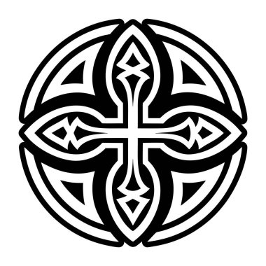 siyah ve beyaz Kelt haçı