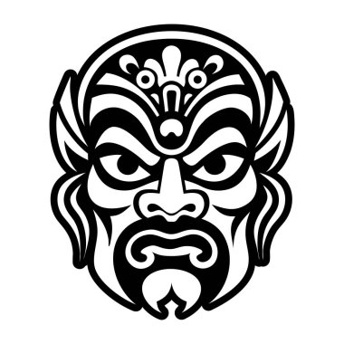 kabile maskesi vektör illüstrasyonu