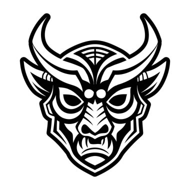 Boğa kafalı. vektör simgesi