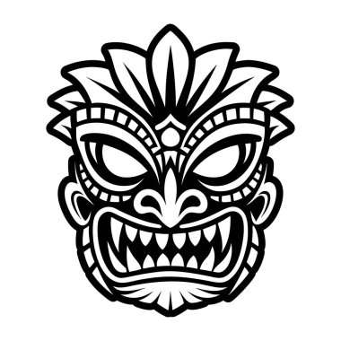 Maskenin siyah arkaplanının vektör çizimi