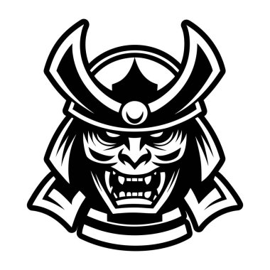 Çapraz kollu şeytani kafatasının siyah beyaz simgesi.