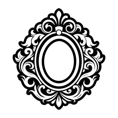 Soyut çerçevenin süslemeli dekoratif tasarımı