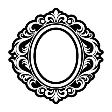 beyaz arkaplanda yuvarlak süs.