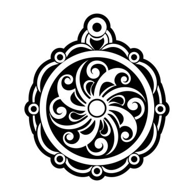 Siyah beyaz mandala.