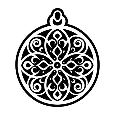 Çiçekli mandala 'nın vektör çizimi