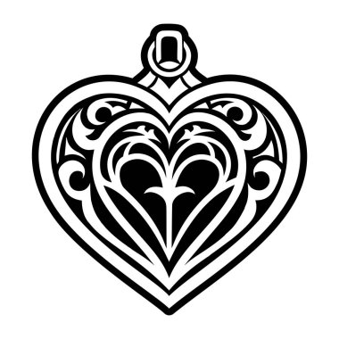 vektör kalp ikonu. aşk sembolü.
