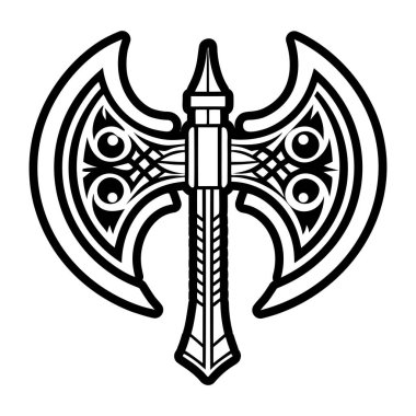 Viking Viking kılıç simgesi, özet tek renkli