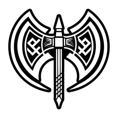 Viking kalkanının vektör çizimi.