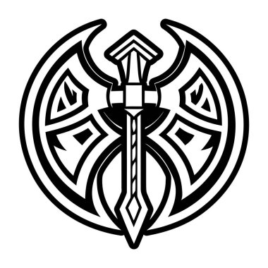 Viking kalkanının vektör çizimi