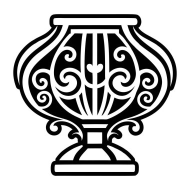 Beyaz arka planda izole edilmiş eski moda Yunan klasik süslemesinin vektör illüstrasyonu