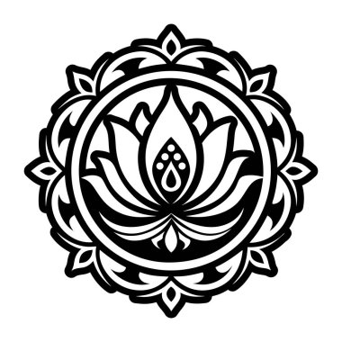 Bir desenli çiçek süslemesinin vektör çizimi