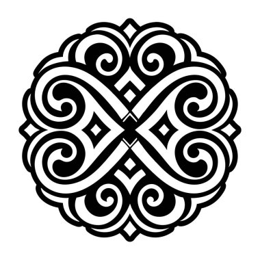 Siyah beyaz desenli Kelt düğümü