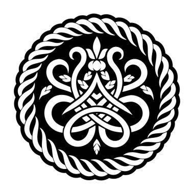 vektör siyah ve beyaz kabile dövmesi. kabile sanatı etnik ve dövme