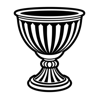 Antik kupa ikonu. Tasarım tasarımı. vektör illüstrasyonu.