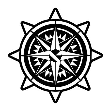 pusula gezinme simgesi izole edildi