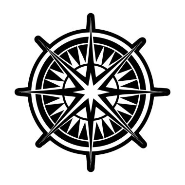 pusula simgesi, vektör illüstrasyonu
