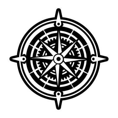 pusula simgesini dış hat biçiminde pusula simgesi