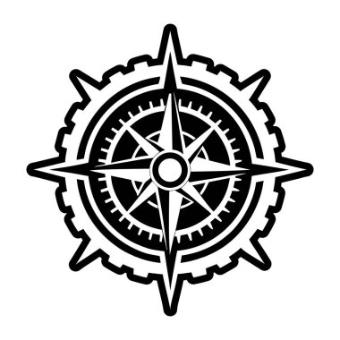 Pusula. Web simgesi basit tasarım