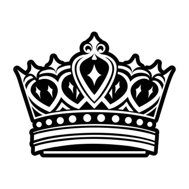 taç simgesi vektör çizimi grafik tasarımı
