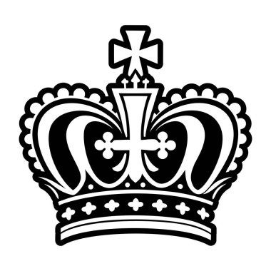 Taç simgesi beyaz arka plan üzerinde