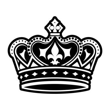 Taç ikonu. Kraliyet tasarımı. izole resim