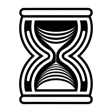 Kum saati simgesi, vektör illüstrasyonu