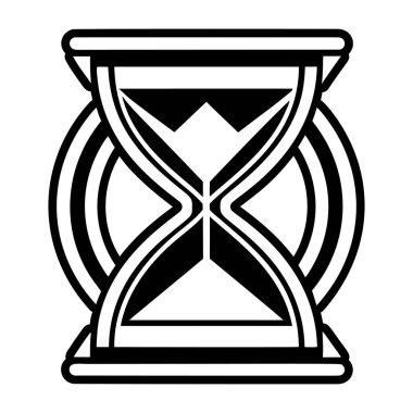 Kum saati. Web simgesi basit illüstrasyon