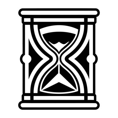 Kum saati. Web simgesi basit illüstrasyon