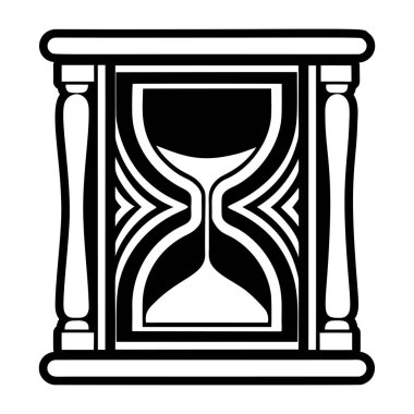 Kum saati ikonu. Kum saati tasarımı. zaman yönetimi