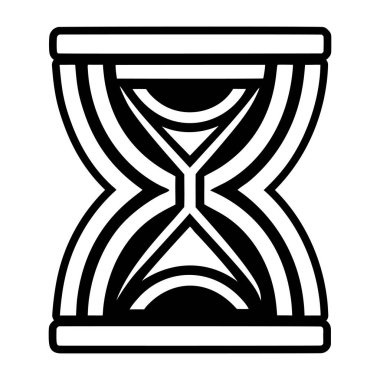 Kum saati ikonu. Beyaz arkaplanda izole edilmiş web tasarımı için ana dörtgen vektör simgesi