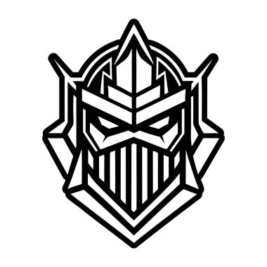 Zırh başı simgesinin vektör çizimi