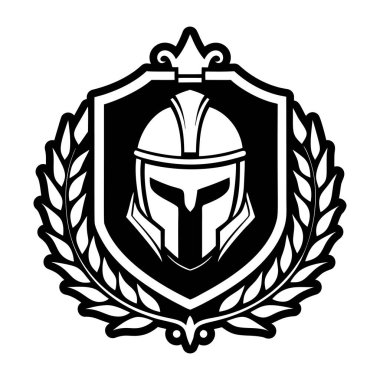 Kalkan vektör illüstrasyon tasarımlı kask kalkanı