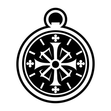 pusula simgesi, basit vektör illüstrasyonu