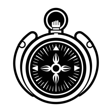 pusula simgesi, basit illüstrasyon