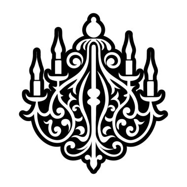 Vektör süslemesi. Klasik elementler. siyah ve beyaz